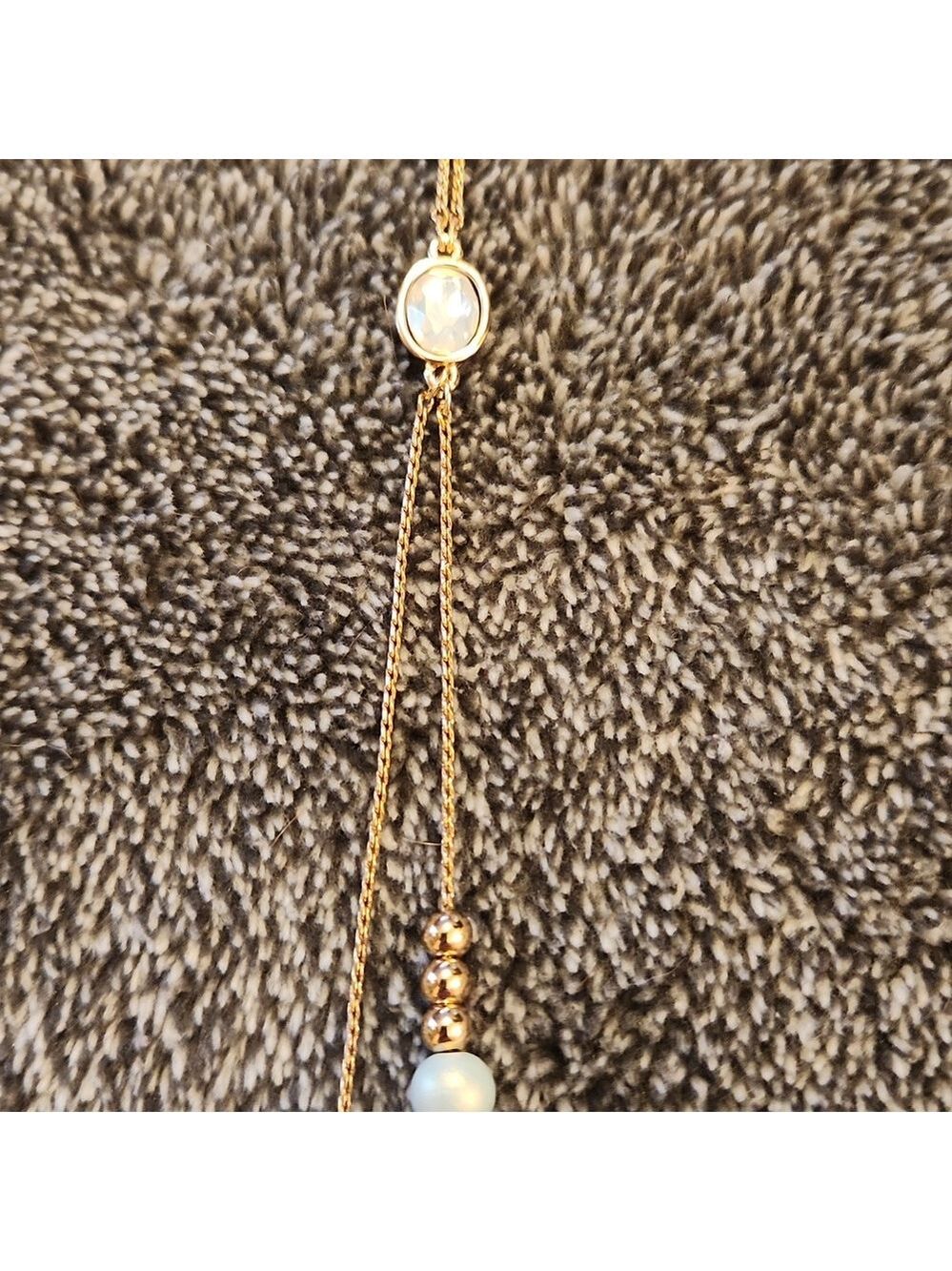 Romolo Mint Beaded Tassel Necklace - Picture 7 of 11